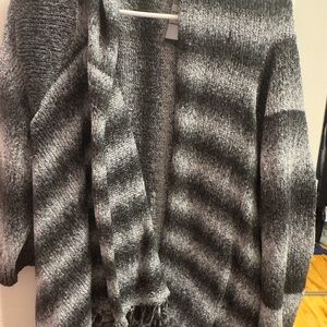 Gray Striped Women's Sweater